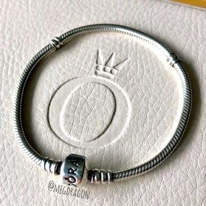 19cm Pandora Sterling Silver Charm Bracelet